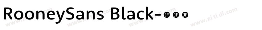 RooneySans Black字体转换